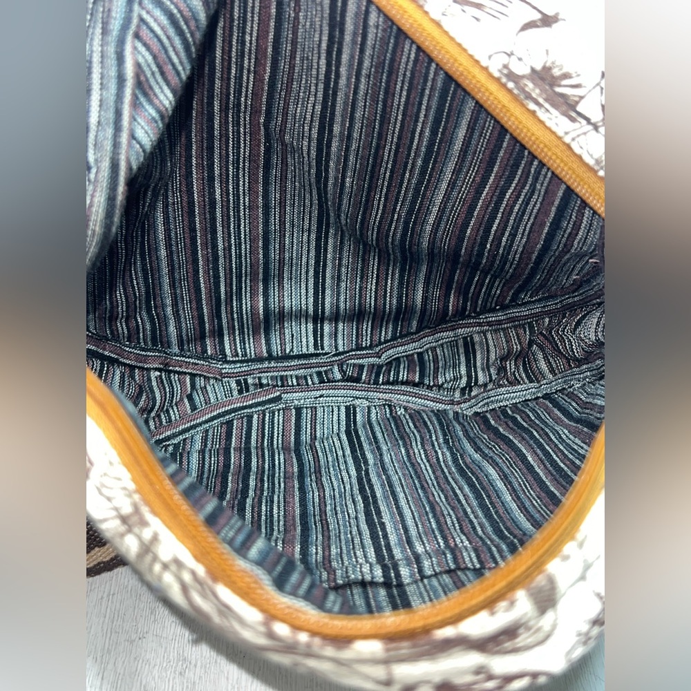 Lakhays Boho Round Crossbody - Mushroom Print Brown - Picture 7 of 7